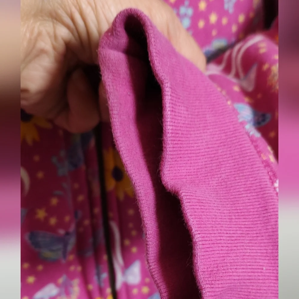Lands End Pink Sherpa Reversible Hoodie